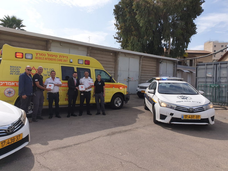 2 מכשירי דפיברילטור הוצבו בניידות לשיטור עירוני
