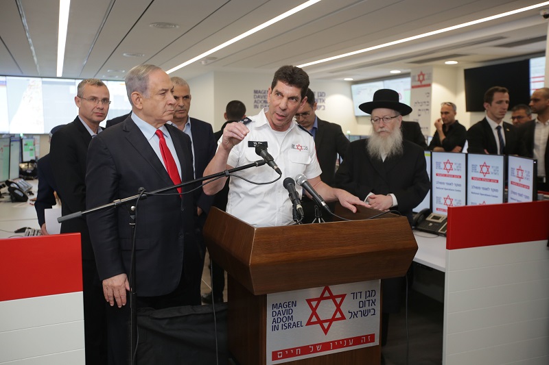ראש הממשלה בביקור מיוחד במרכז השליטה הארצי של מד"א