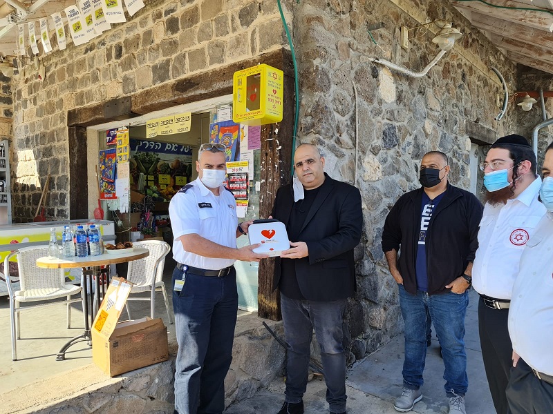מכשיר מפעם (דפיברילטור) של מד"א הוצב במועצה המקומית יבנאל