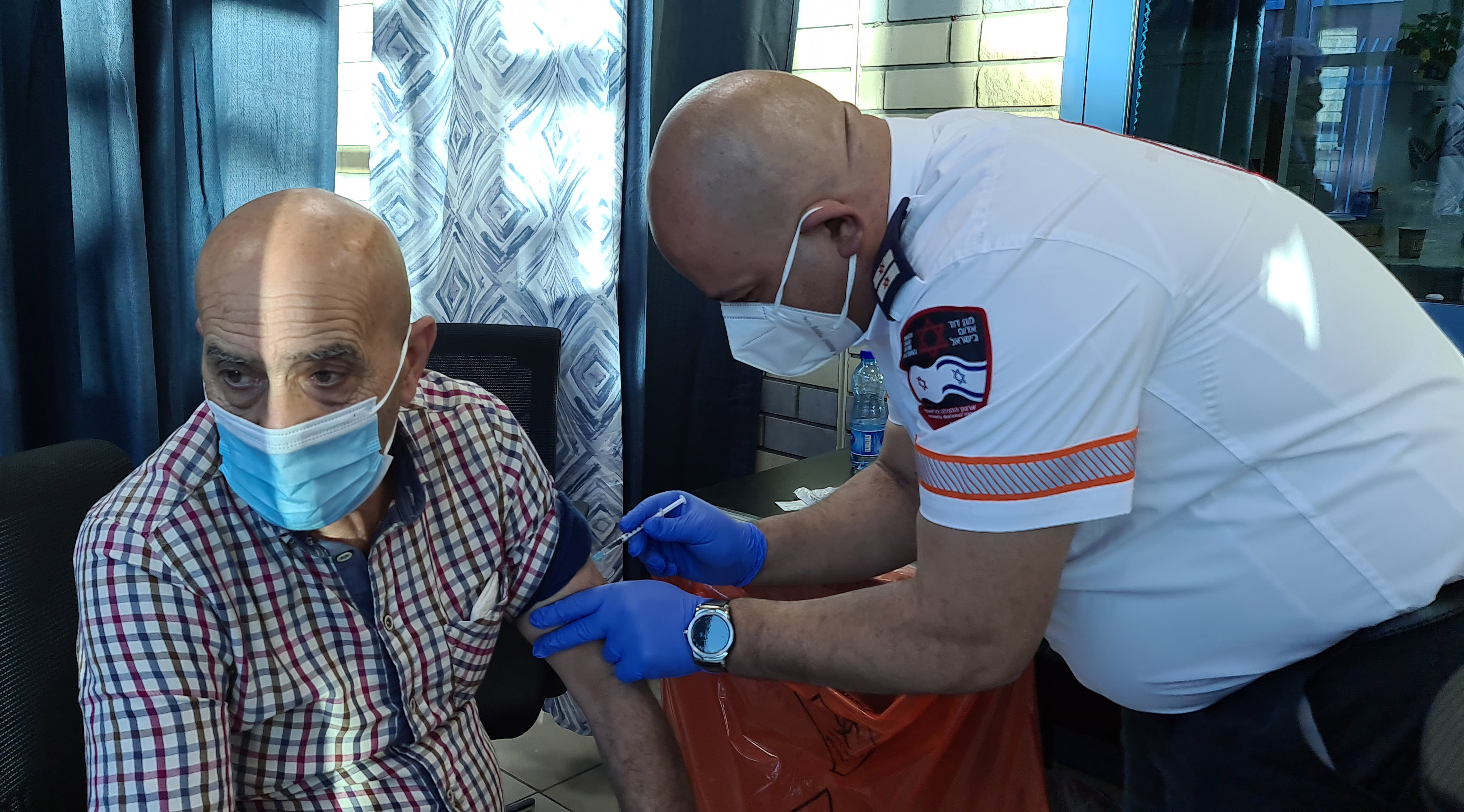 Magen David Adom's Corona Vaccination Complex in Qalandiya Crossing