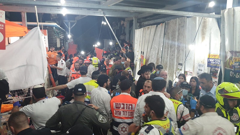 אסון ההילולה במירון: כוחות מגן דוד אדום טיפלו ב-150 נפגעים