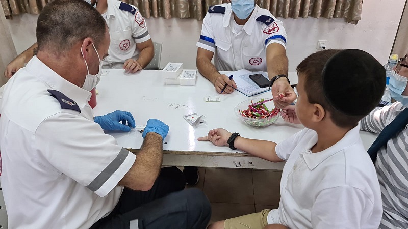 צוותי מד"א החלו לבצע היום בדיקות סרולוגיות לילדים בגילאי 3 עד 12