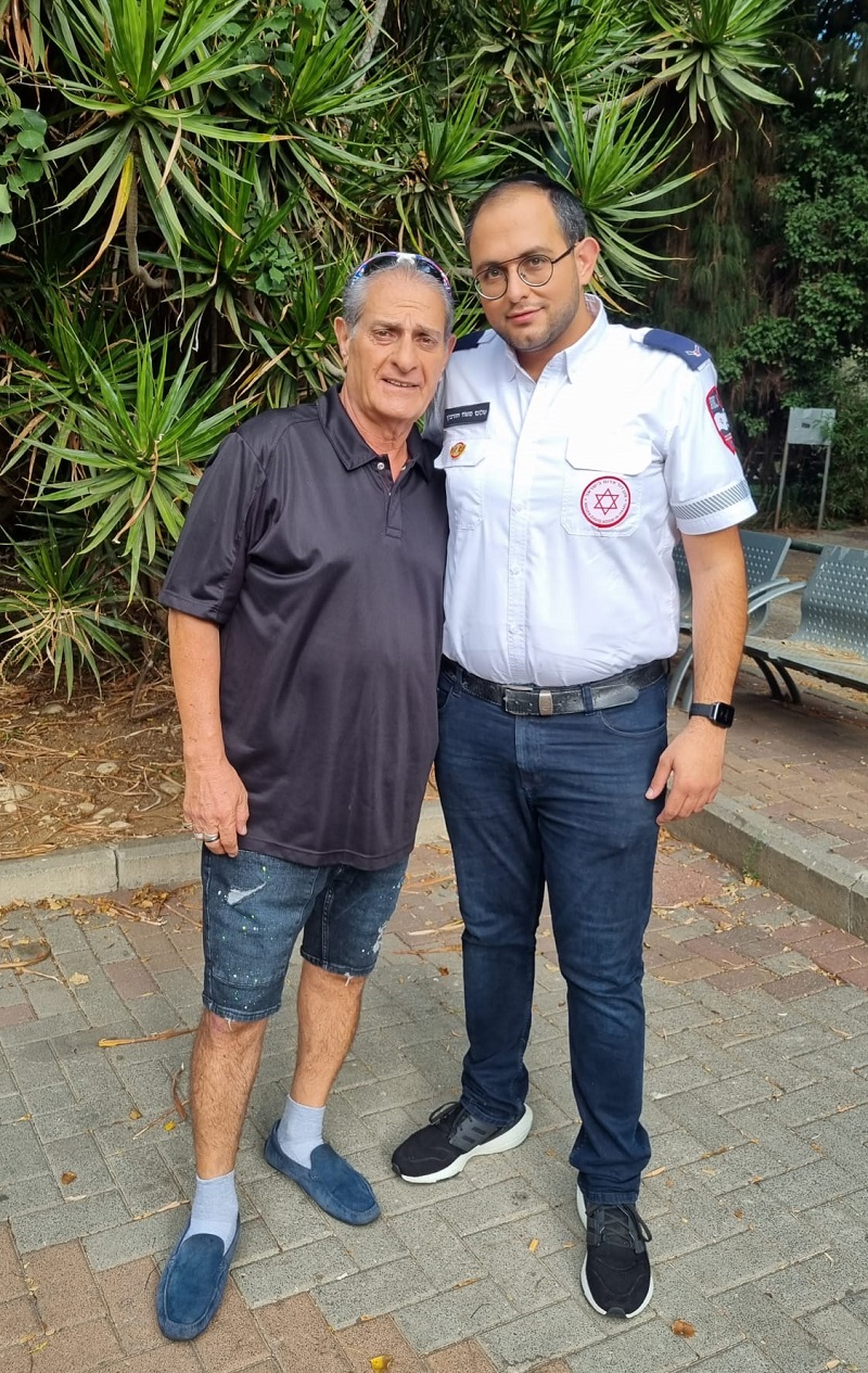 לקה בדום לב על האופנוע – וחייו ניצלו ע"י חובש מד"א