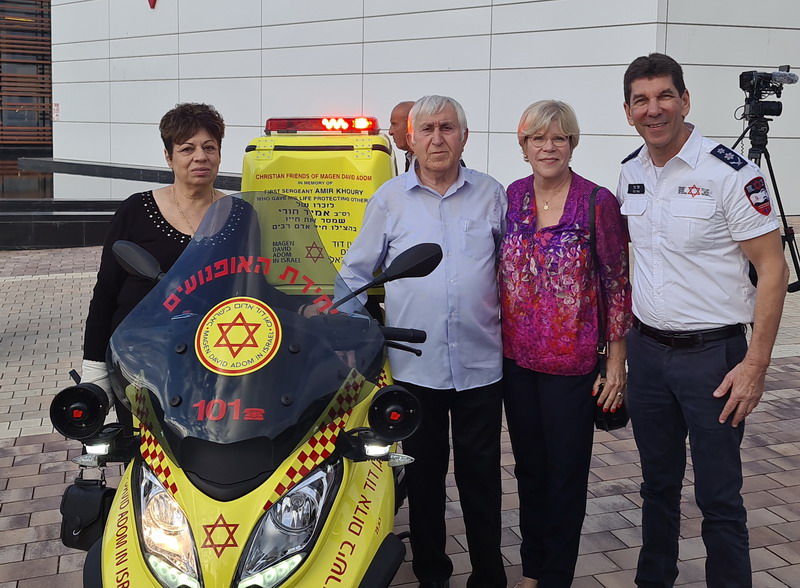 טקס חנוכת אופנוע חירום לזכרו של השוטר אמיר חורי ז״ל