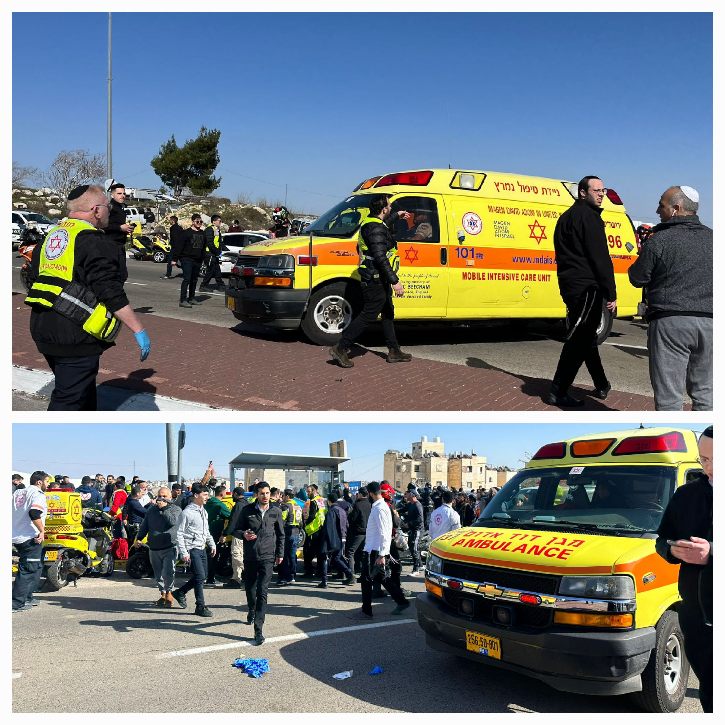 Carramming terror in Jerusalem MDA Israel