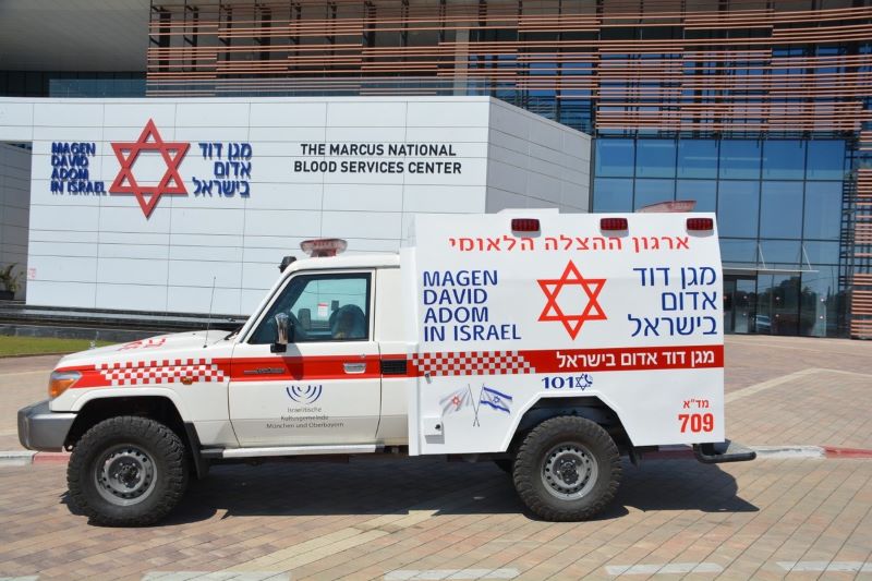 יהודי מינכן תרמו אמבולנס ממוגן ירי לתושבי הצפון