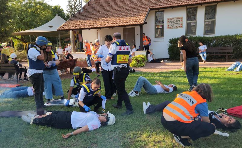 ניר צבי: מגן דוד אדום מסכם תרגיל אירוע רב נפגעים