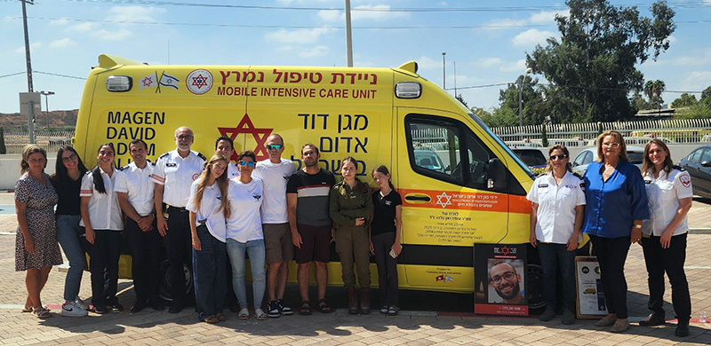 ניידת טיפול נמרץ ממוגנת ירי נחנכה לע״נ עומר ואן גלדר ז״ל