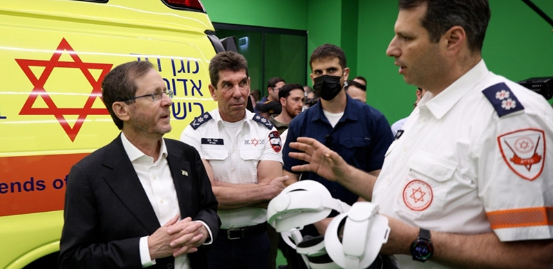 נשיא המדינה ורעייתו ביקרו בקריית מד"א